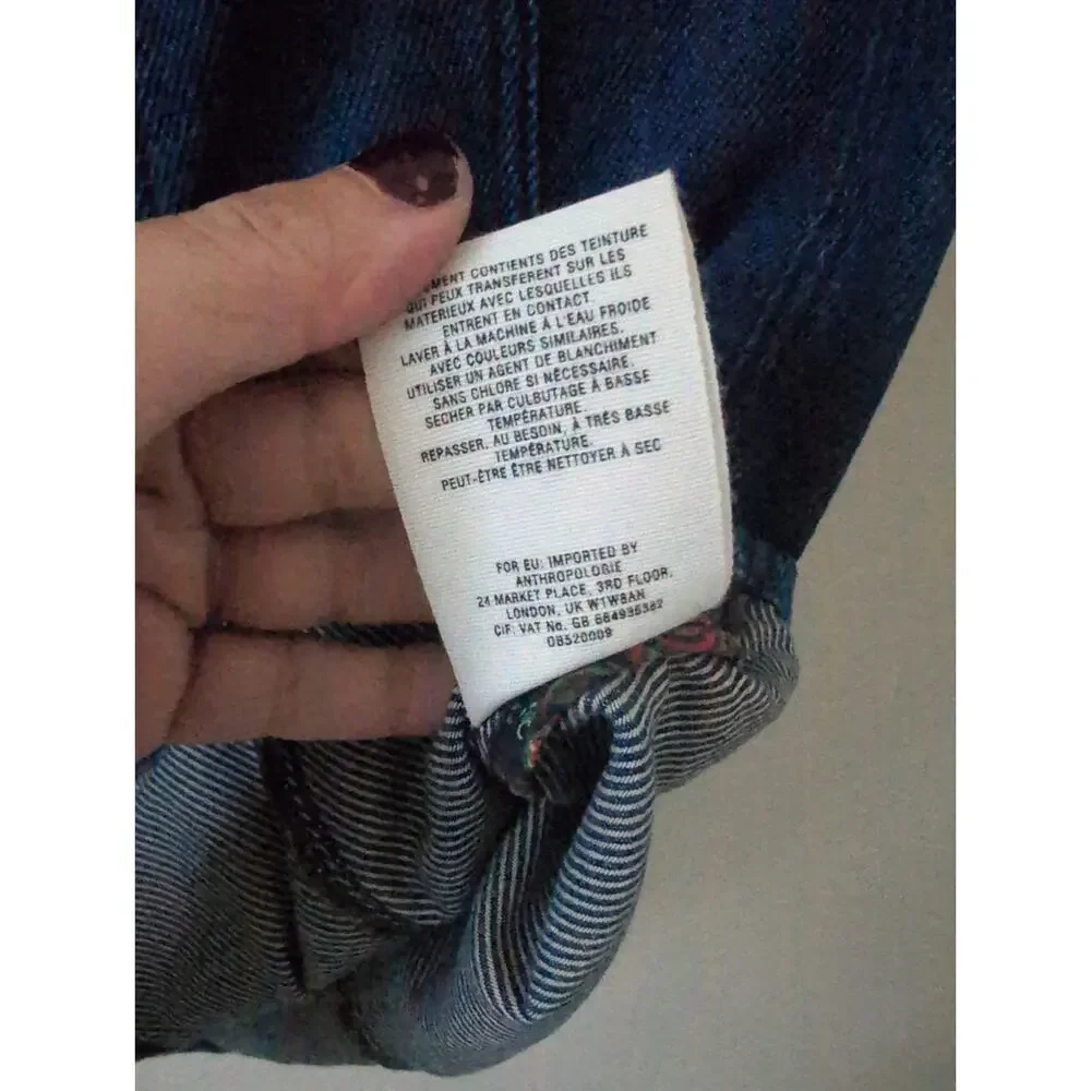 Anthropologie Pilcro and the Letterpress Denim Button Front Skirt size 4